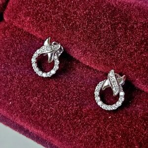Elegant Silver Knot Earrings